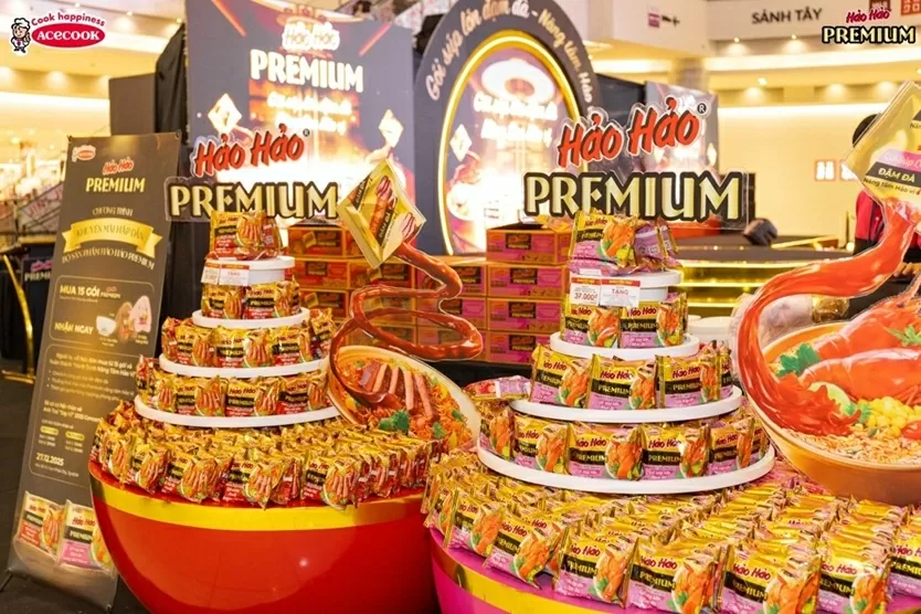 Ra mắt mì Hảo Hảo Premium tại sự kiện.