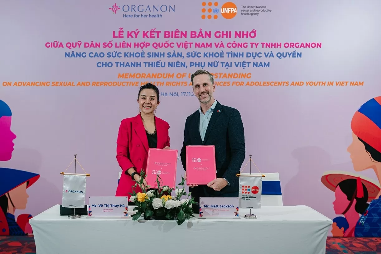 UNFPA và Organon hợp tác cải thiện sức khỏe thanh thiếu niên, phụ nữ tại Việt Nam