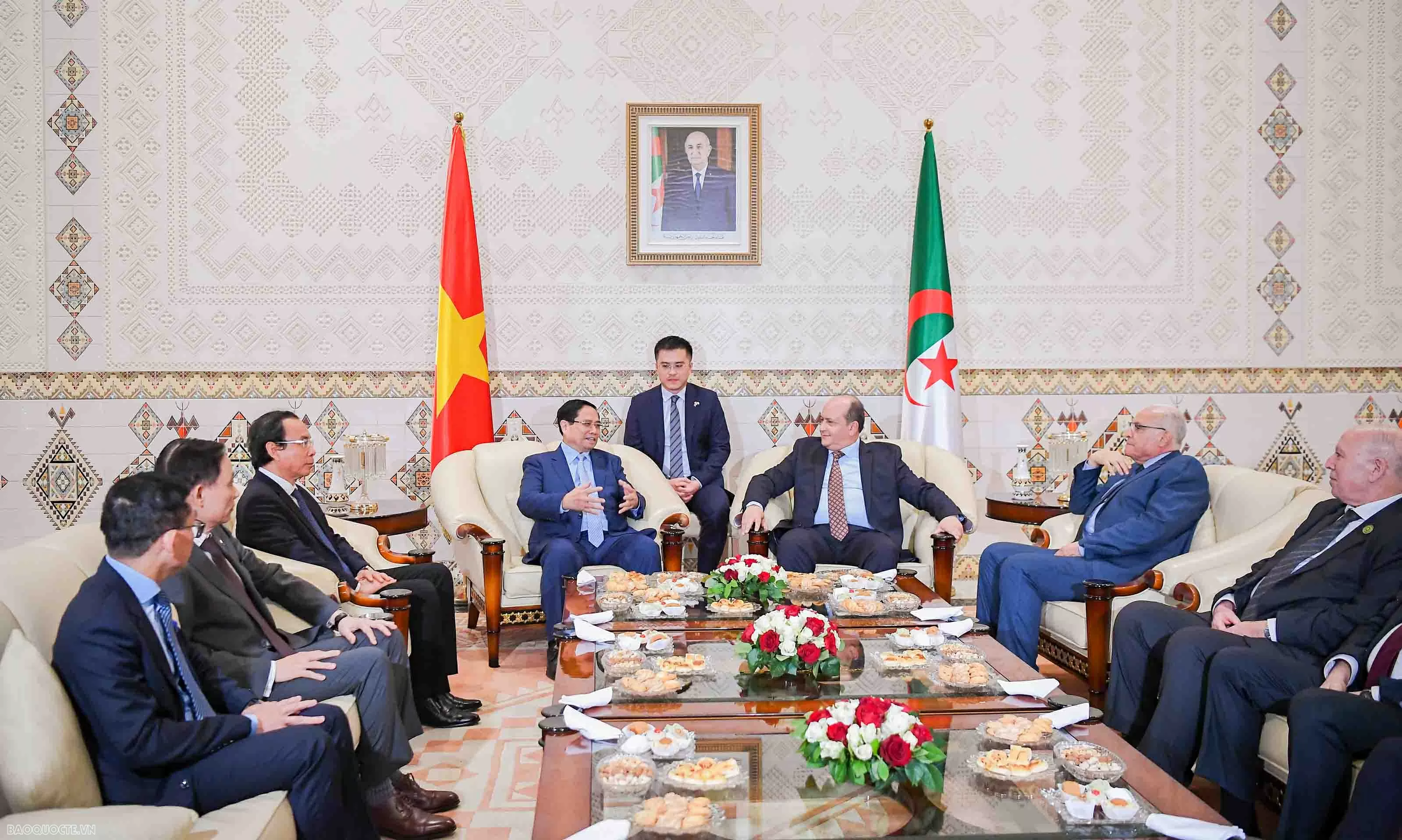 Lễ đón chính thức Thủ tướng Phạm Minh Chính và Phu nhân thăm chính thức Algeria