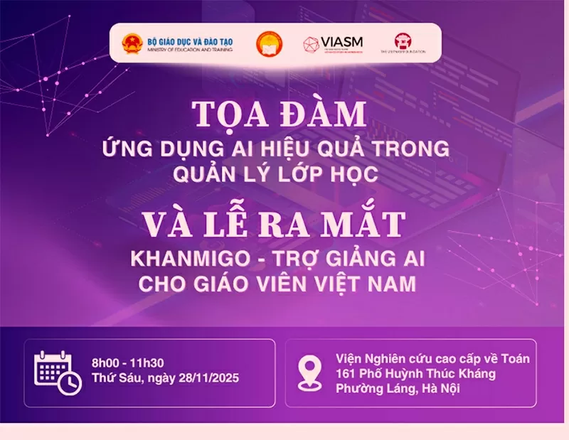 Tọa đàm và Lễ ra mắt 'Khanmigo - Trợ giảng AI cho giáo viên Việt Nam' Tọa đàm và Lễ ra mắt 'Khanmigo - Trợ giảng AI cho giáo viên Việt Nam'