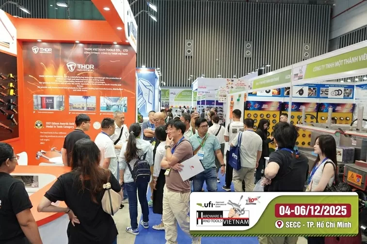 15 quốc gia và vùng lãnh thổ tham dự Triển lãm quốc tế Ngũ kim và Dụng cụ cầm tay Việt Nam lần thứ 10