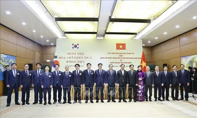Việt Nam-Hàn Quốc nhất trí triển khai hiệu quả Biên bản ghi nhớ hợp tác mới giữa Quốc hội hai nước Việt Nam-Hàn Quốc nhất trí triển khai hiệu quả Biên bản ghi nhớ hợp tác mới giữa Quốc hội hai nước