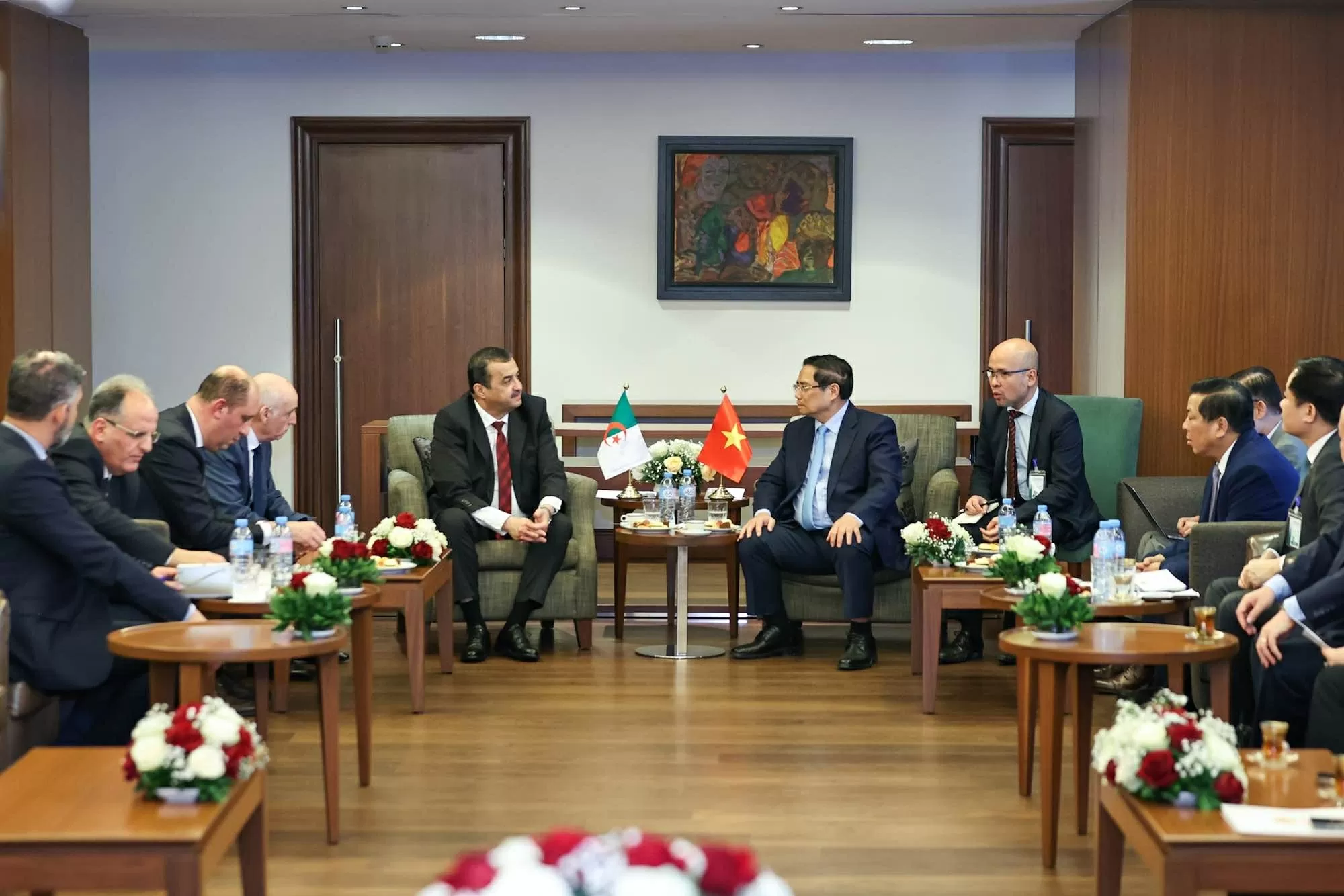 Tiếp Bộ trưởng Bộ Dầu khí và Mỏ cùng Chủ tịch tập đoàn Sonatrach