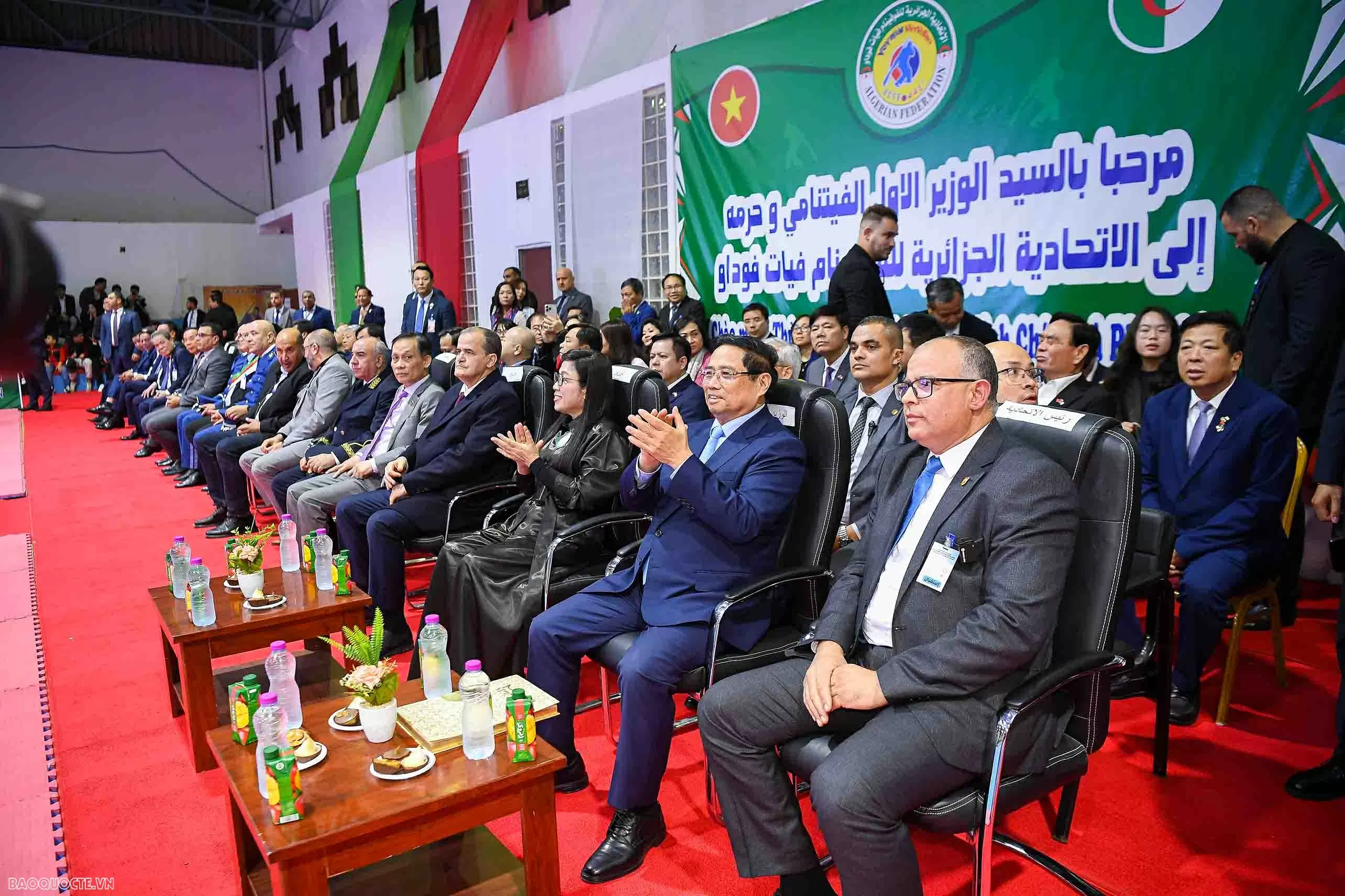 Thăm Liên đoàn Vovinam và dự khán buổi biểu diễn Vovinam của Đội tuyển quốc gia Algeria