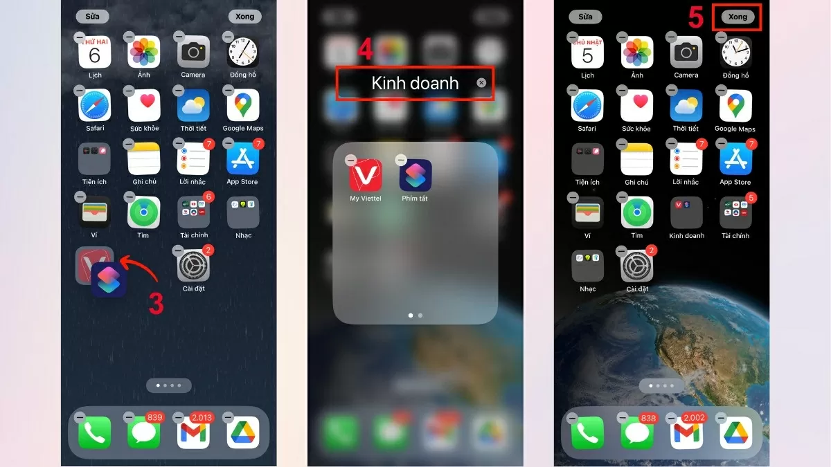 Lưu bố cục mới.