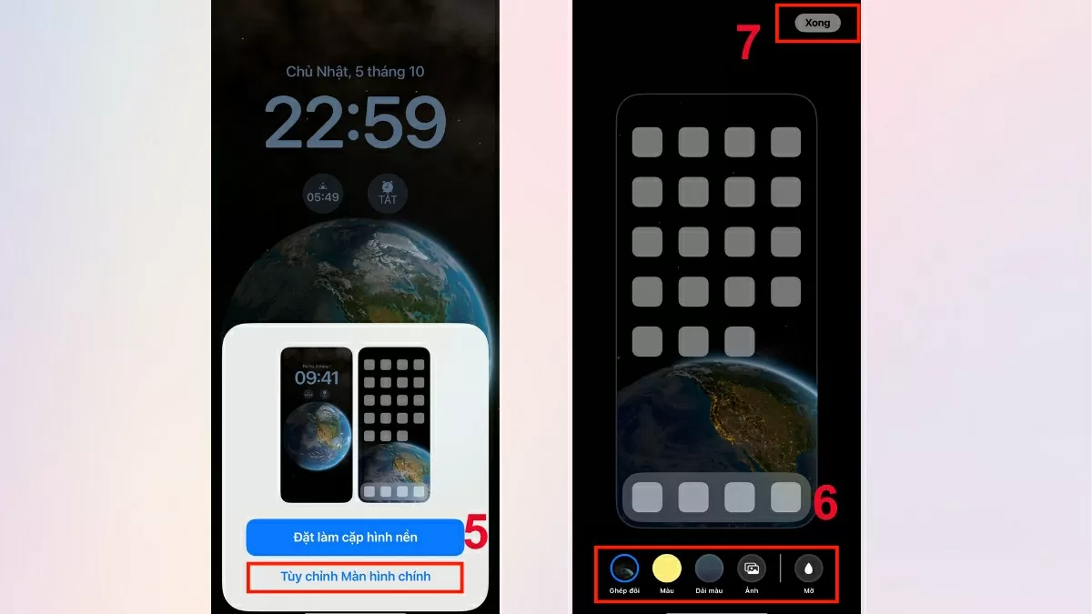 Áp dụng làm hình nền.