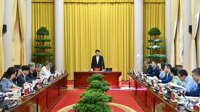 chu tich nuoc luong cuong chu tri hop giao ban voi van phong chu tich nuoc