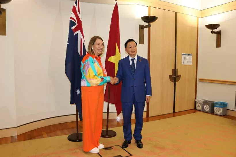 Phó Thủ tướng Trần Hồng Hà và Chủ tịch Thượng viện Australia Sue Lines. (Nguồn: TTXVN)