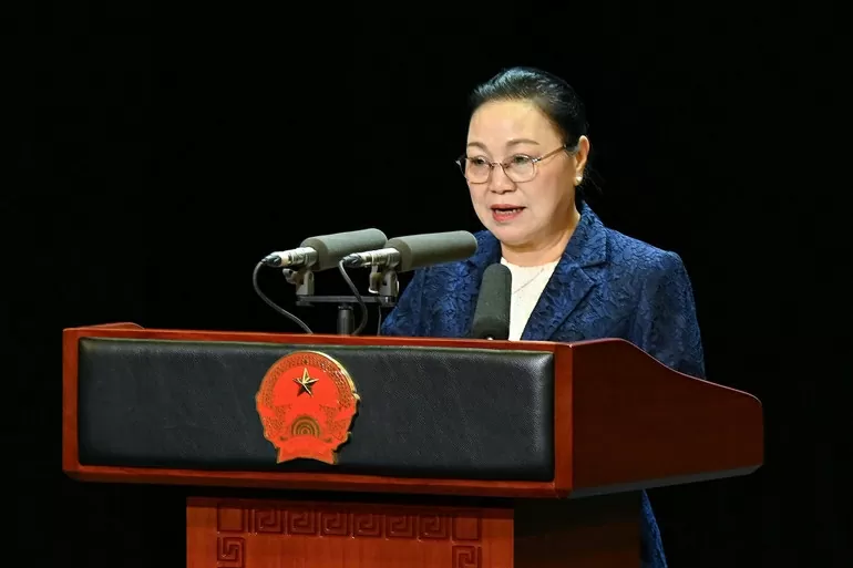 Đại sứ Lào tại Việt Nam Khamphao Ernthavan. (Ảnh: Thủy Nguyên) Đại sứ Lào tại Việt Nam Khamphao Ernthavan. (Ảnh: Thủy Nguyên)