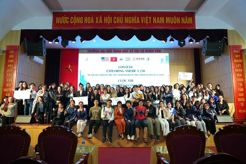 Khởi động chuỗi sự kiện Hoa Kỳ học và cuộc thi Exploring America 250 tại Trường Đại học Khoa học xã hội và nhân văn