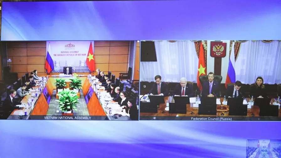 Cuộc họp trực tuyến giữa Nhóm NSHN Việt Nam - Liên bang Nga với Nhóm hợp tác với Quốc hội Việt Nam của Hội đồng Liên bang Nga Cuộc họp trực tuyến giữa Nhóm NSHN Việt Nam - Liên bang Nga với Nhóm hợp tác với Quốc hội Việt Nam của Hội đồng Liên bang Nga