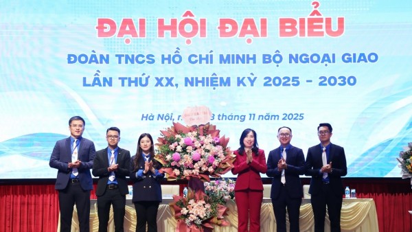 Đại hội Đoàn Thanh niên Cộng sản Hồ Chí Minh Bộ Ngoại giao khóa XX: Xây dựng thế hệ thanh niên bản lĩnh, trí tuệ, hiện đại