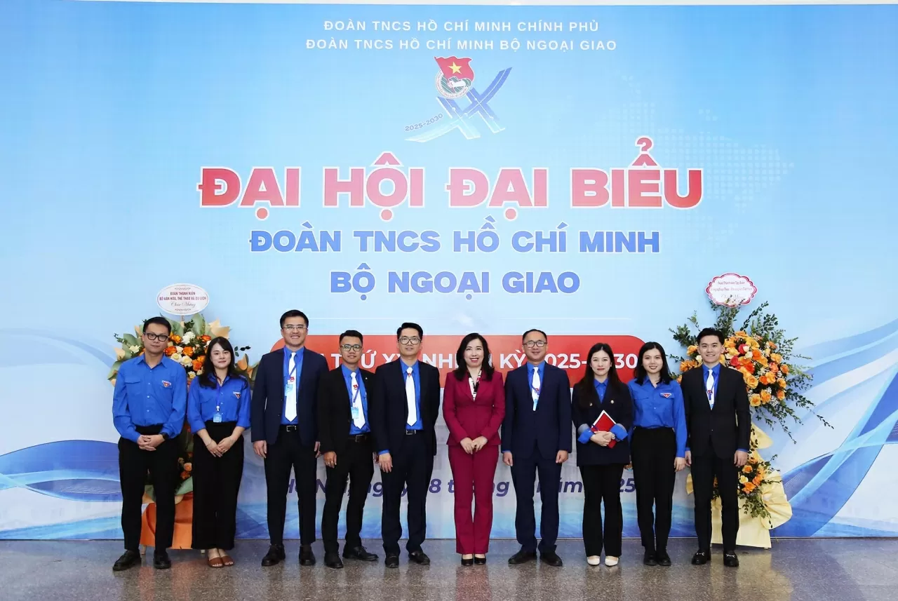Đại hội Đoàn TNCS Hồ Chí Minh Bộ Ngoại giao khóa XX diễn ra thành công tốt đẹp. (Ảnh: Thành Long)