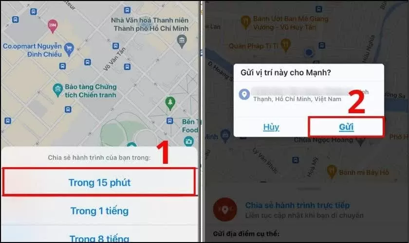Zalo sẽ hiện thông báo yêu cầu xác nhận chia sẻ. 