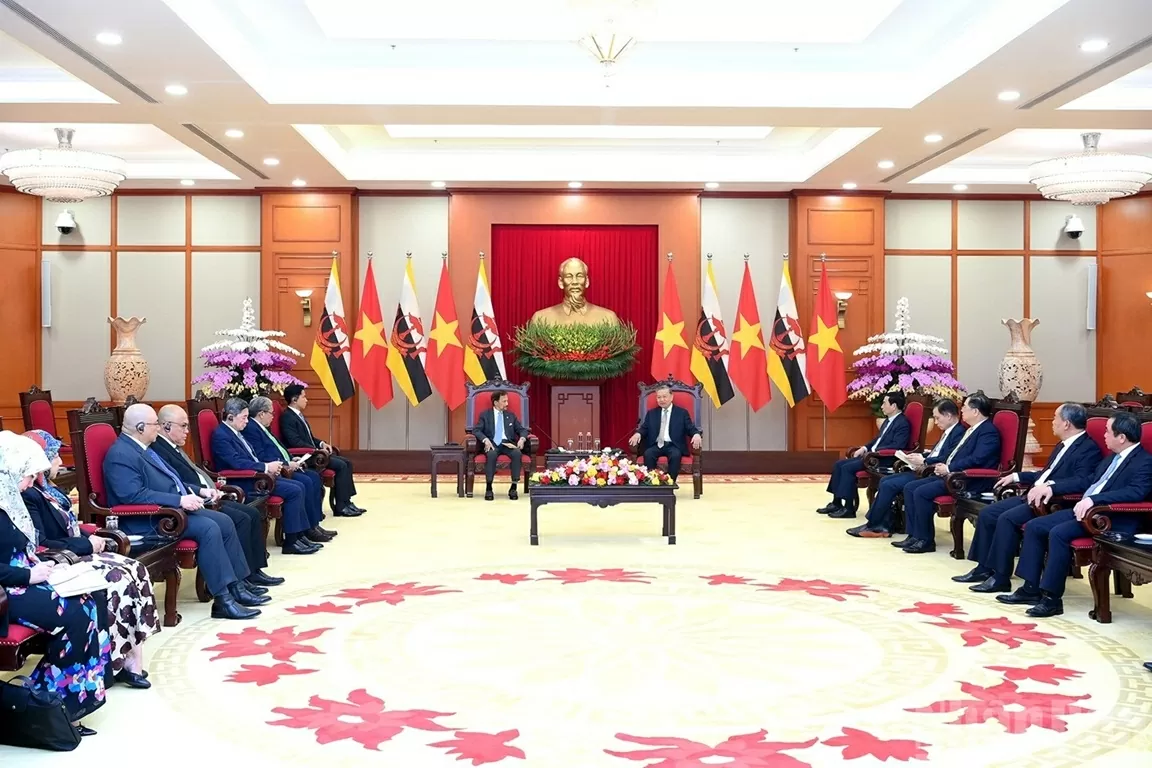 Tổng Bí thư Tô Lâm đã tiếp Quốc vương Brunei Darussalam Haji Hassanal Bolkiah Tổng Bí thư Tô Lâm đã tiếp Quốc vương Brunei Darussalam Haji Hassanal Bolkiah