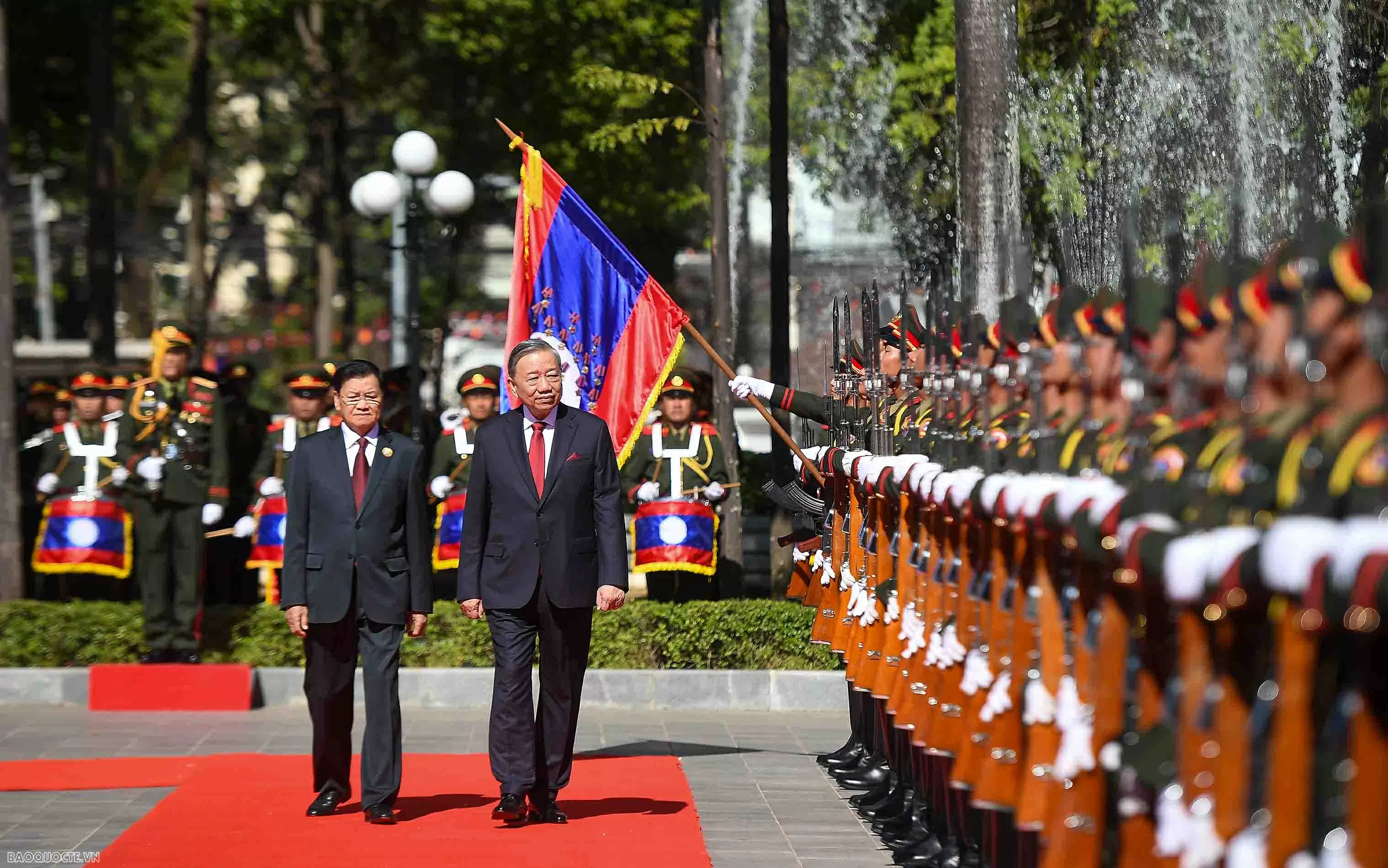 Lễ đón chính thức Tổng Bí thư Tô Lâm và Phu nhân tại Lào Lễ đón chính thức Tổng Bí thư Tô Lâm và Phu nhân tại Lào