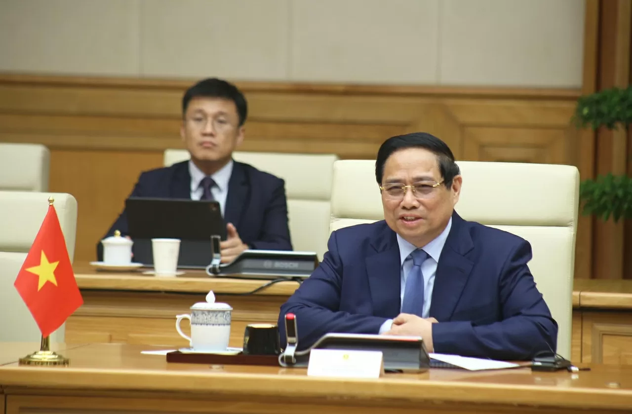Thủ tướng Chính phủ Phạm Minh Chính phát biểu tại Hội kiến. (Ảnh: Thành Long) Thủ tướng Chính phủ Phạm Minh Chính phát biểu tại Hội kiến. (Ảnh: Thành Long)