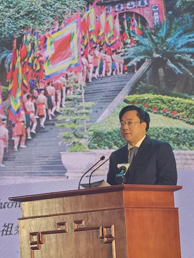 Chủ tịch UBND tỉnh Phú Thọ Trần Duy Đông phát biểu tại Diễn đàn Hợp tác Địa phương Việt - Nhật tại tỉnh Quảng Ninh.