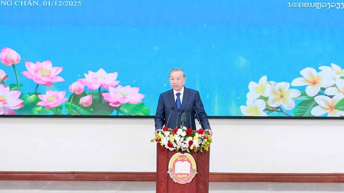 phat bieu cua tong bi thu tai hoc vien chinh tri va hanh chinh quoc gia lao