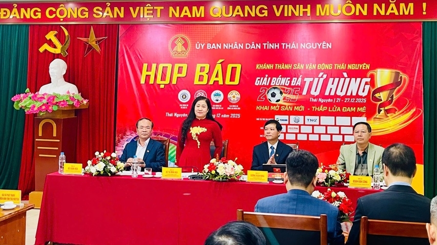 Giải bóng đá Tứ hùng - Thái Nguyên năm 2025 quy tụ 4 câu lạc bộ chuyên nghiệp hàng đầu