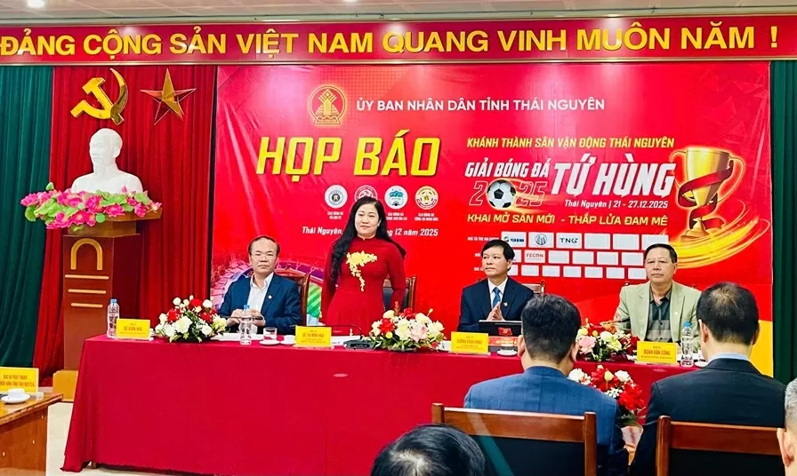 Giải bóng đá Tứ hùng - Thái Nguyên năm 2025 quy tụ 4 câu lạc bộ chuyên nghiệp hàng đầu