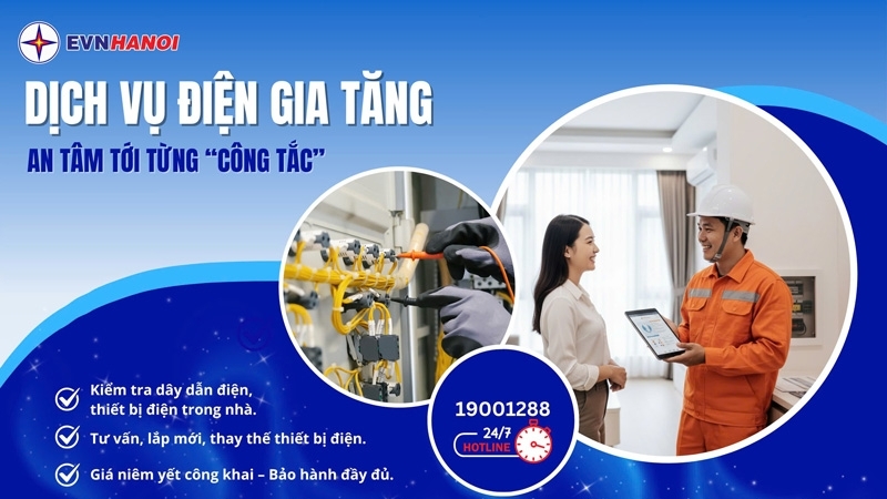 Dịch vụ điện gia tăng của EVNHANOI: Minh bạch – chuyên nghiệp – tiện lợi