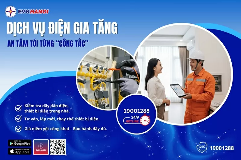 Dịch vụ điện gia tăng - An tâm đến từng “công tắc” Dịch vụ điện gia tăng - An tâm đến từng “công tắc”