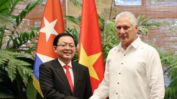 Phó Thủ tướng Chính phủ Hồ Quốc Dũng gặp Bí thư thứ nhất, Chủ tịch Cuba Miguel Díaz-Canel