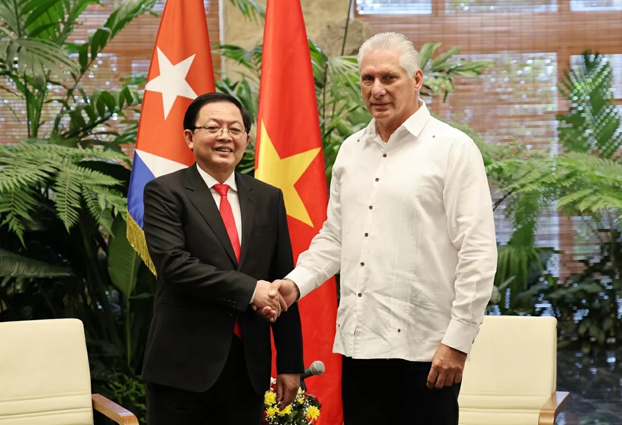 Phó Thủ tướng Chính phủ Hồ Quốc Dũng gặp Bí thư thứ nhất, Chủ tịch Cuba Miguel Díaz-Canel
