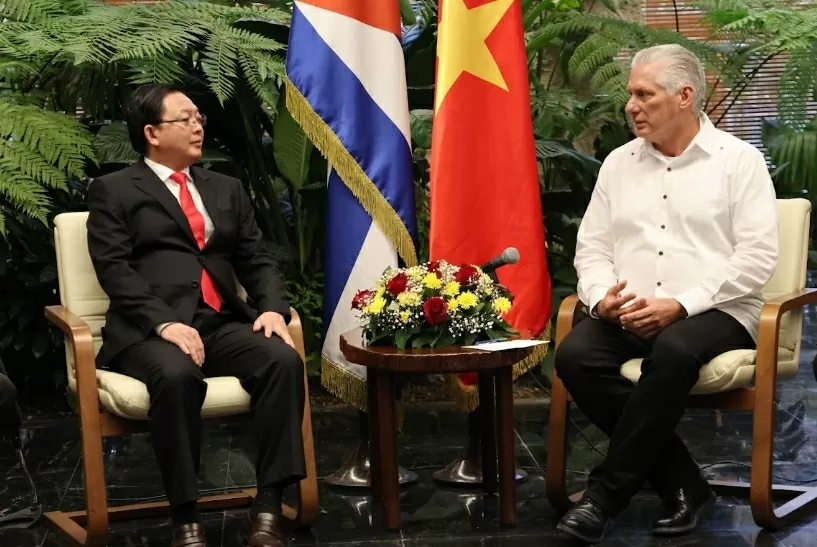 Phó Thủ tướng Chính phủ Hồ Quốc Dũng gặp Bí thư thứ nhất, Chủ tịch Cuba Miguel Díaz-Canel