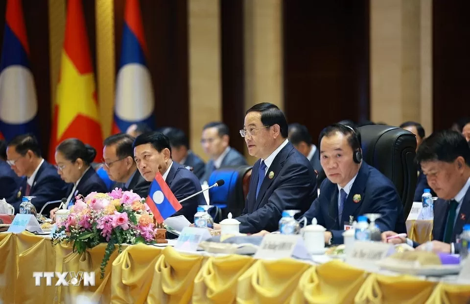 Thủ tướng Phạm Minh Chính và Thủ tướng Lào Sonexay Siphandone đồng chủ trì Kỳ họp lần thứ 48 Uỷ ban Liên chính phủ Việt Nam-Lào