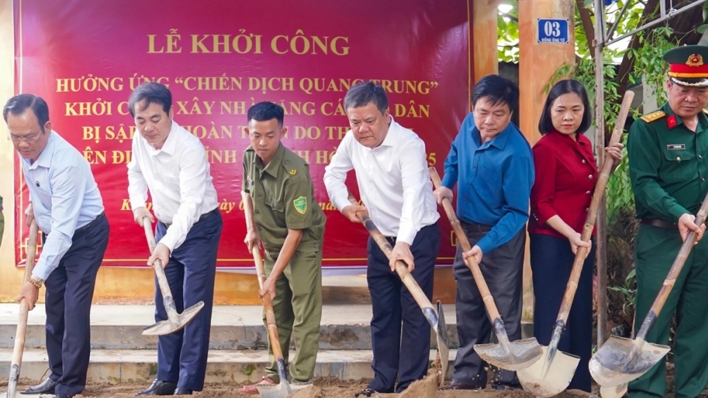 Tỉnh Khánh Hòa khởi công xây nhà cho hộ dân bị sập hoàn toàn do thiên tai