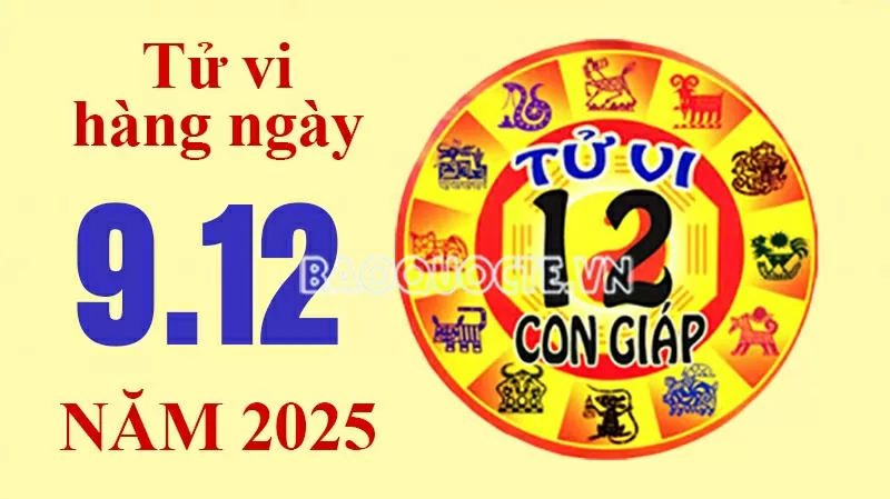 Tử vi hôm nay, xem tử vi 12 con giáp hôm nay ngày 9/12/2025: