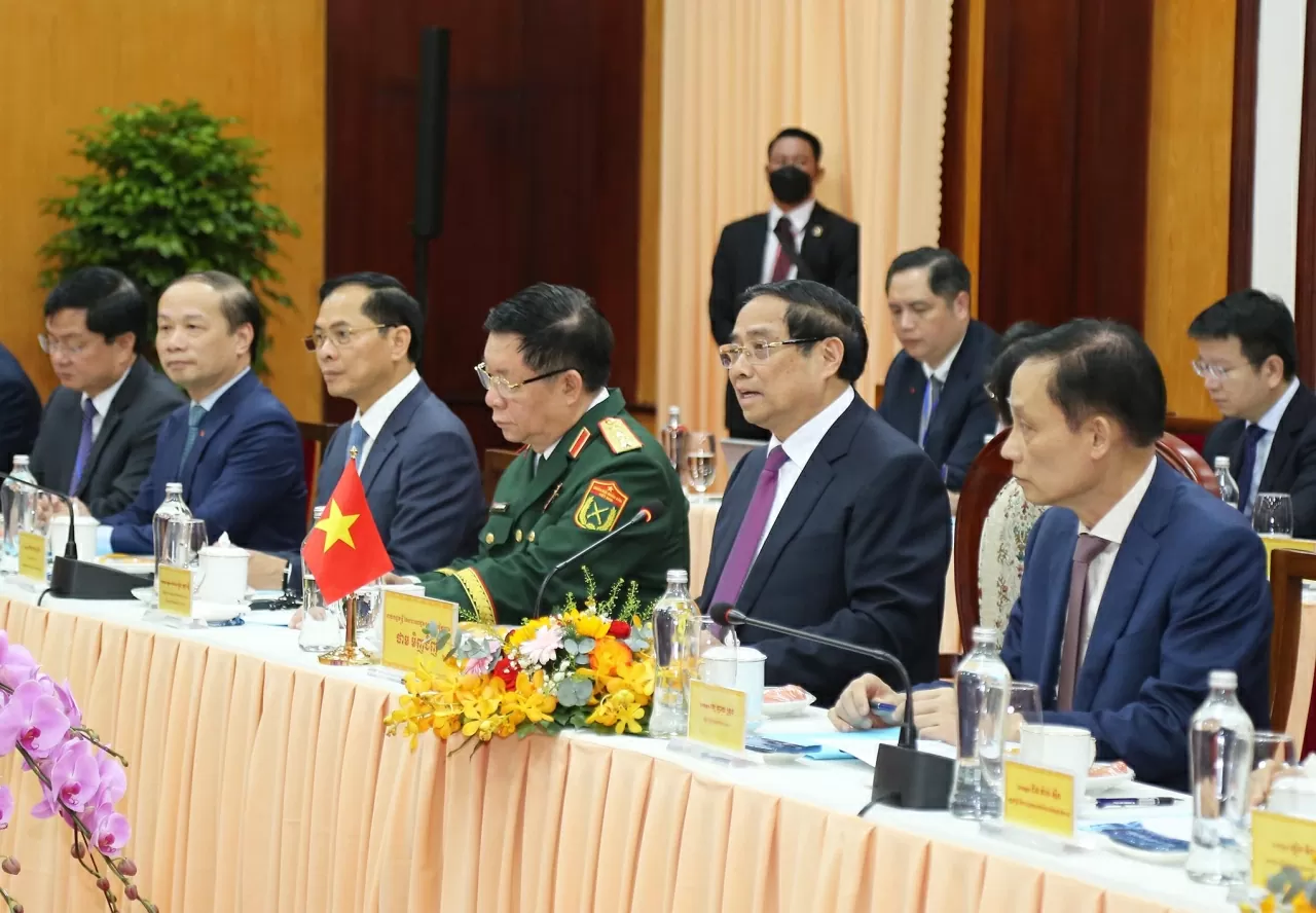 Thủ tướng Chính phủ Phạm Minh Chính phát biểu tại Hội đàm. (Ảnh: Thành Long) Thủ tướng Chính phủ Phạm Minh Chính phát biểu tại Hội đàm. (Ảnh: Thành Long)