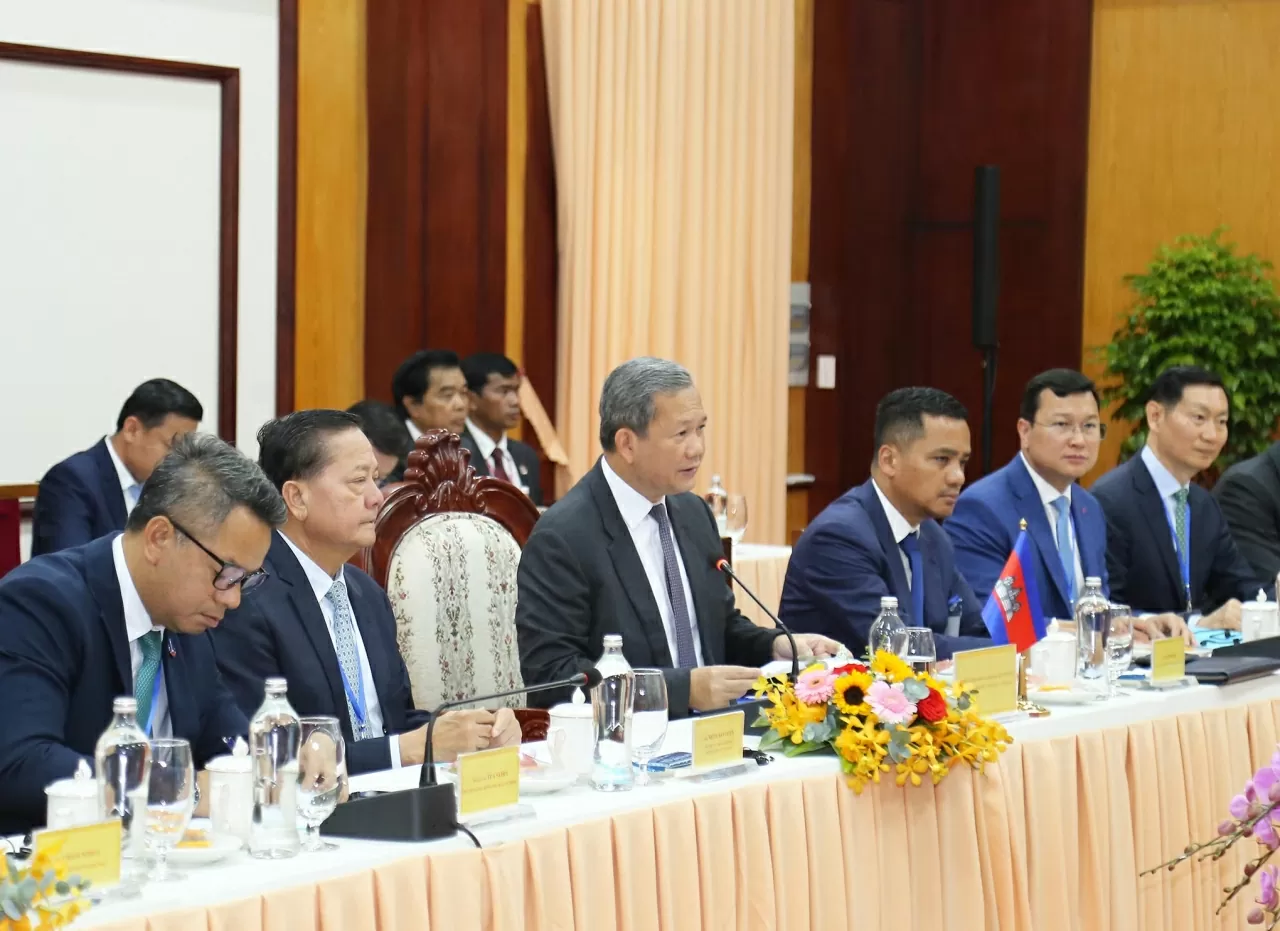 Thủ tướng Vương quốc Campuchia Hun Manet và đoàn đại biểu cấp cao Campuchia. (Ảnh: Thành Long) Thủ tướng Vương quốc Campuchia Hun Manet và đoàn đại biểu cấp cao Campuchia. (Ảnh: Thành Long)