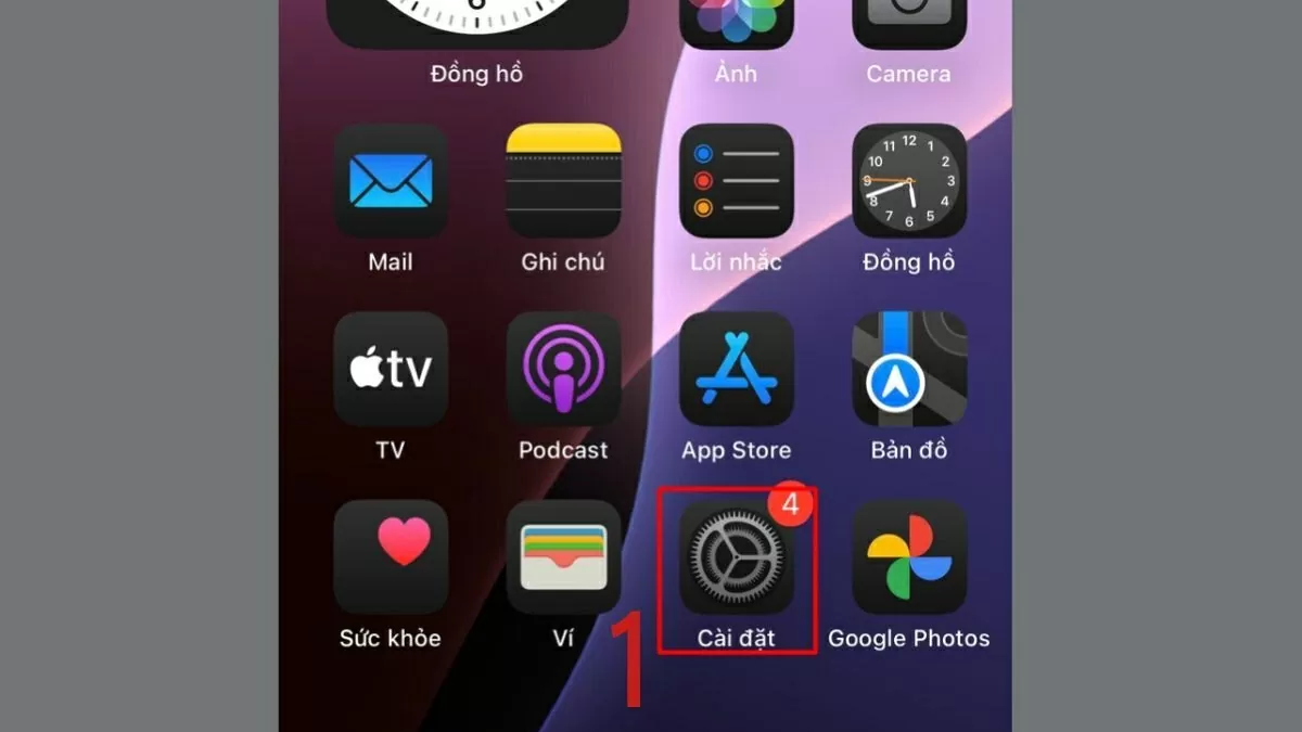 Mở ứng dụng Cài đặt. Mở ứng dụng Cài đặt.