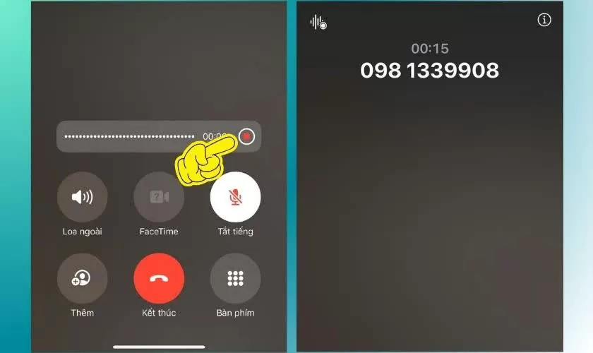 Dừng ghi âm khi cần thiết.