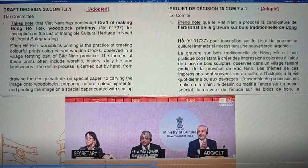Nghề làm tranh dân gian Đông Hồ trở thành di sản văn hóa phi vật thể cần bảo vệ khẩn cấp của UNESCO Nghề làm tranh dân gian Đông Hồ trở thành di sản văn hóa phi vật thể cần bảo vệ khẩn cấp của UNESCO