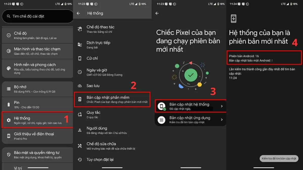 Trên Android.