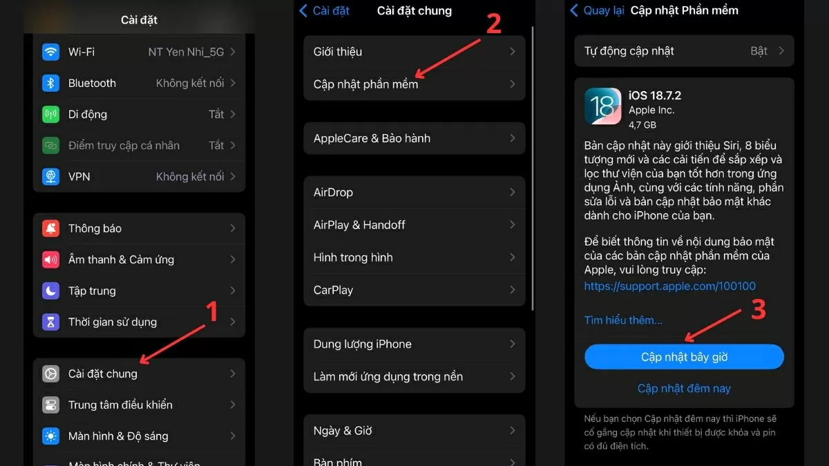 Trên iPhone. Trên iPhone.