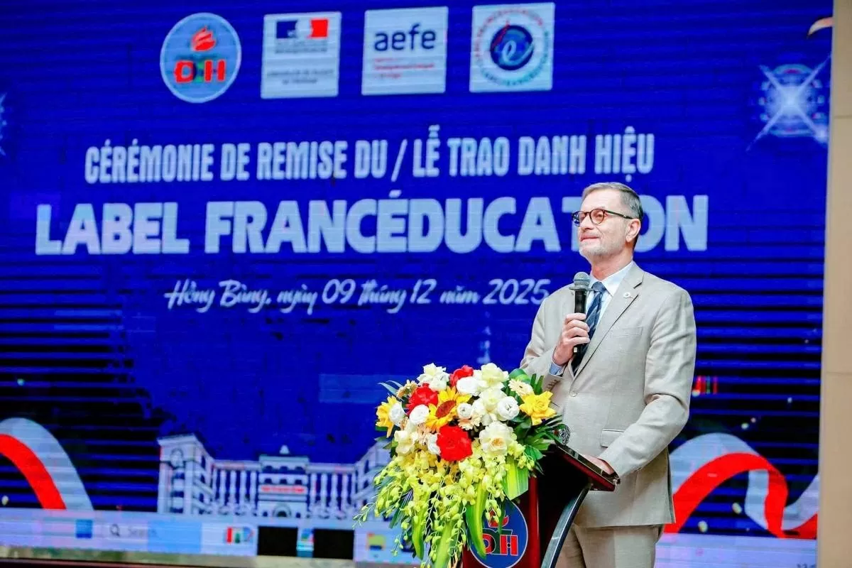 Trường Tiểu học Đinh Tiên Hoàng (Hải Phòng) đón nhận danh hiệu Label FrancÉducation: Mở cánh cửa mới cho học sinh trong thời đại mới