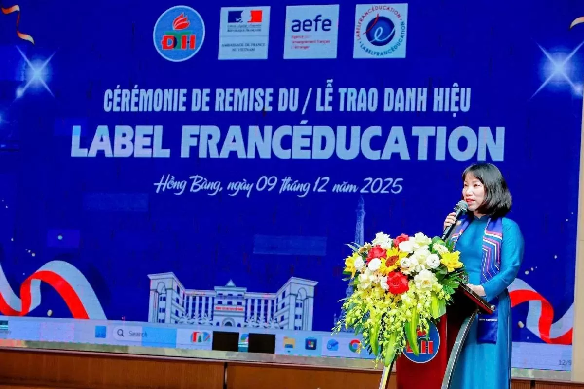 Trường Tiểu học Đinh Tiên Hoàng (Hải Phòng) đón nhận danh hiệu Label FrancÉducation: Mở cánh cửa mới cho học sinh trong thời đại mới