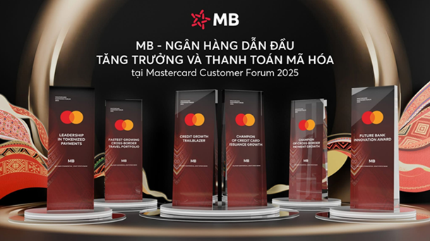 MB được Mastercard vinh danh ở sáu hạng mục quan trọng. MB được Mastercard vinh danh ở sáu hạng mục quan trọng.