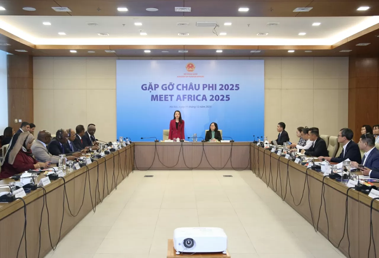 Toàn cảnh buổi làm việc. (Ảnh: Thành Long)