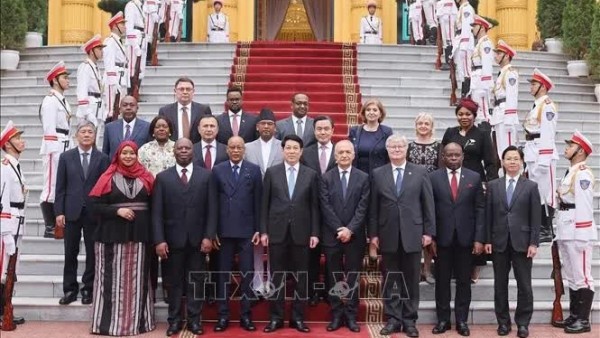 President Luong Cuong receives Ambassadors and non-resident Ambassadors presenting Credentials