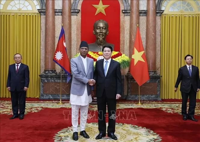 Chủ tịch nước Lương Cường tiếp đại sứ các nước trình Quốc thư