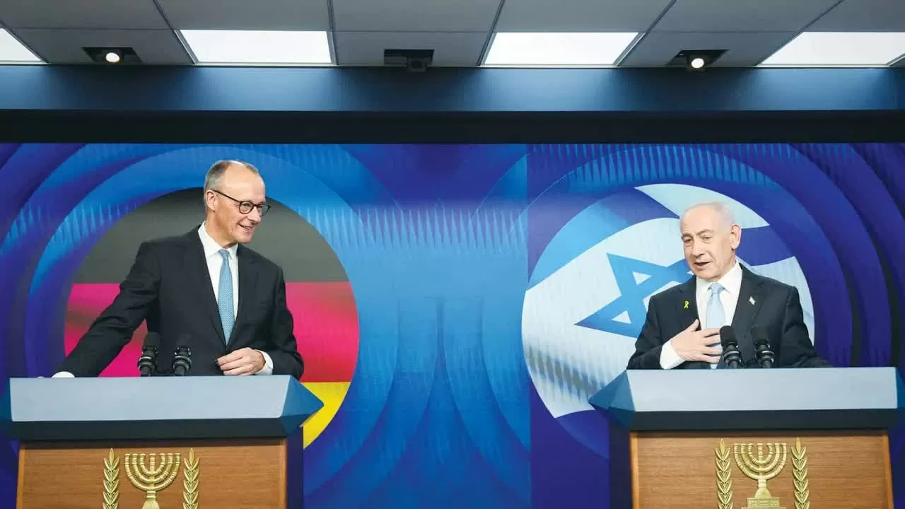 Thủ tướng Israel Benjamin Netanyahu (phải) và người đồng cấp Đức Friedrich Merz gặp nhau tại Jerusalem ngày 7/12. (Nguồn: Nova.news)