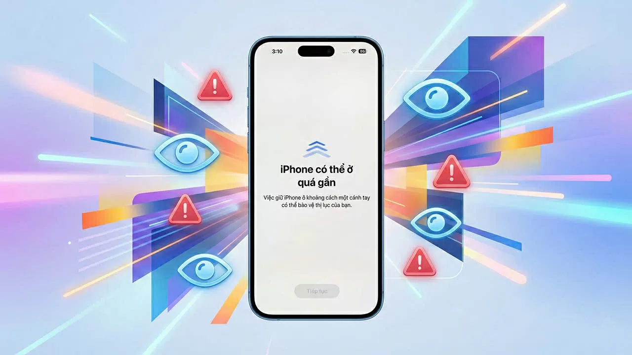Tắt cảnh báo “iPhone quá gần” trên iOS 26 để dùng điện thoại thoải mái. Tắt cảnh báo “iPhone quá gần” trên iOS 26 để dùng điện thoại thoải mái.