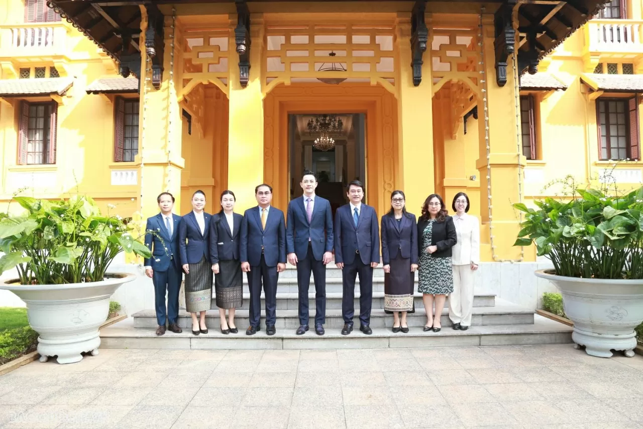 Thứ trưởng Ngoại giao Lê Anh Tuấn tiếp đoàn Vụ Kinh tế, Bộ Ngoại giao Lào
