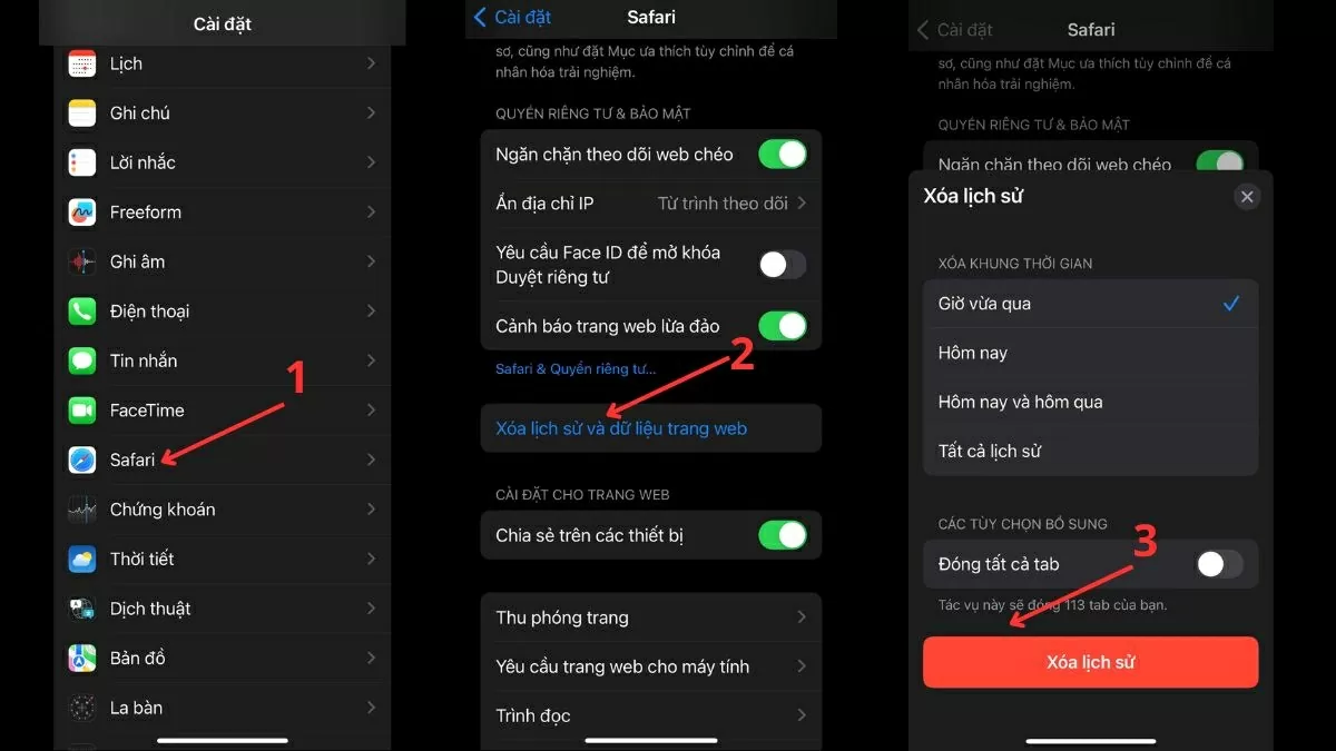 Trên iPhone (Safari).
